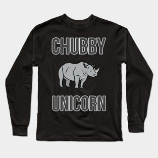 Chubby Unicorn Funny Rhino Long Sleeve T-Shirt